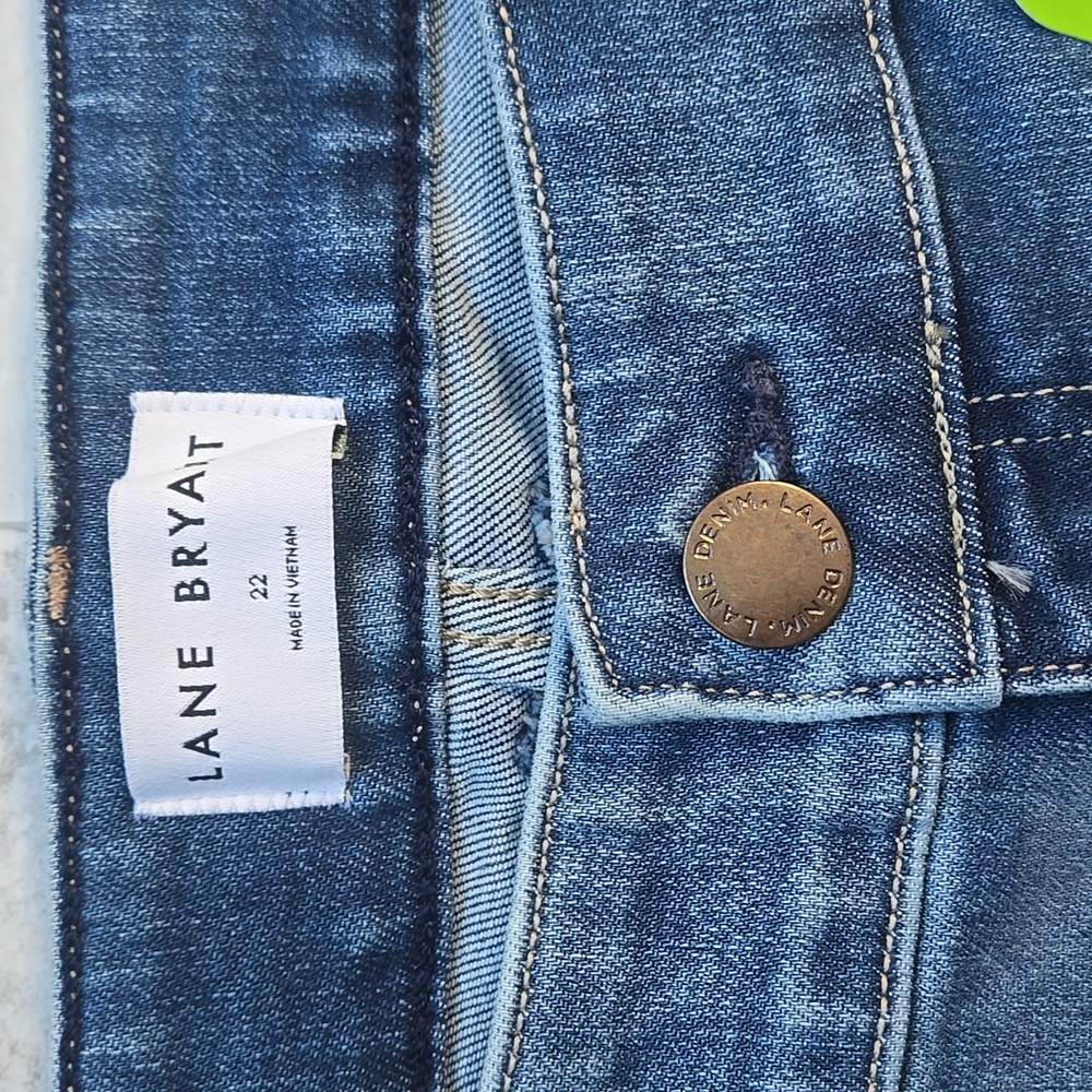 NWT Lane Bryant Patchwork Flare Jeans Size 22 Denim - Picture 5 of 13